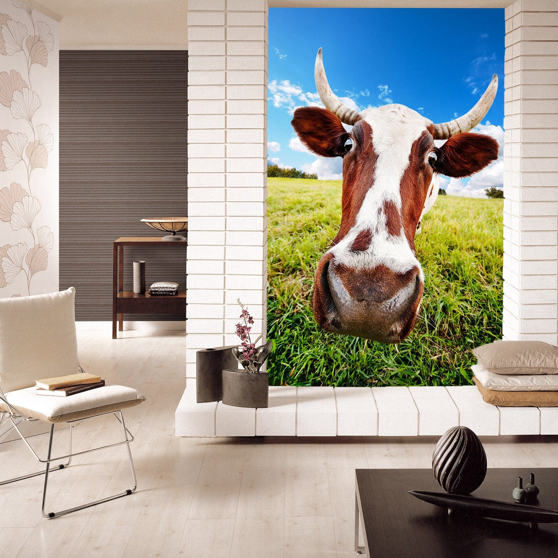 3D Dairy Cow 139 Wall Murals Wallpaper AJ Wallpaper 2