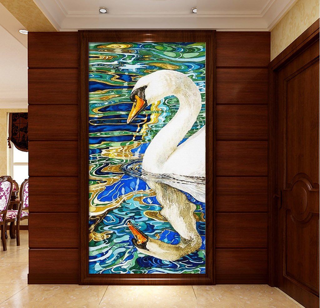 3D White Swan 383 Wall Murals Wallpaper AJ Wallpaper 2