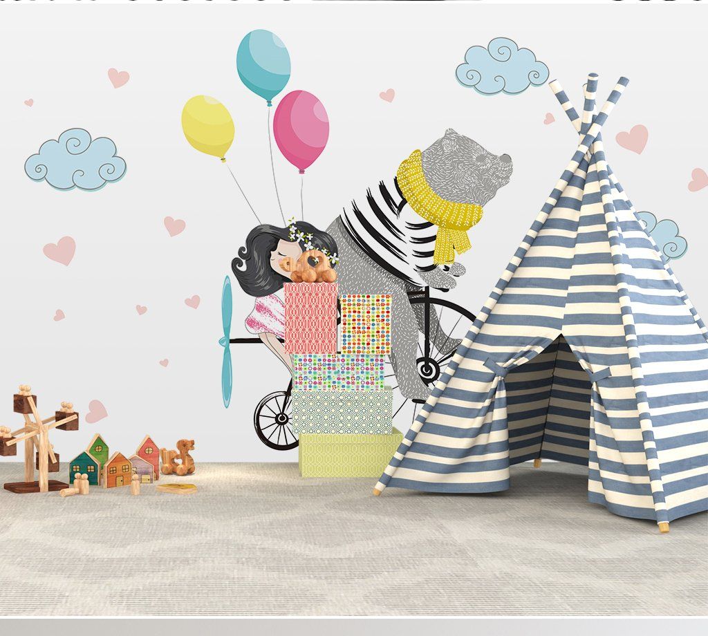 3D Cute Girl 855 Wall Murals Wallpaper AJ Wallpaper 2