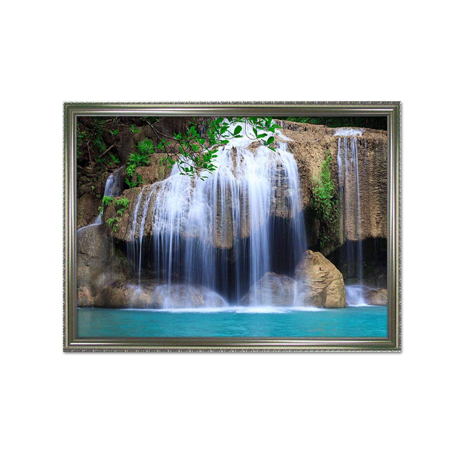 3D Mountain Stone River 109 Fake Framed Print Painting Wallpaper AJ Creativity Home