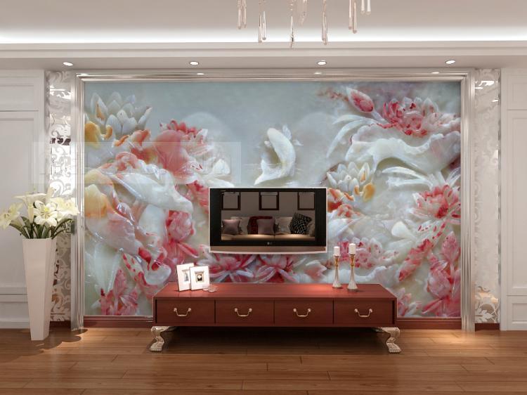 Jade Lotus Pond Wallpaper AJ Wallpaper