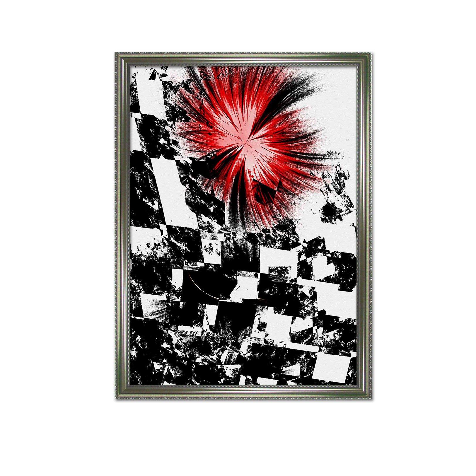 3D Red Flower 131 Fake Framed Print Painting Wallpaper AJ Creativity Home