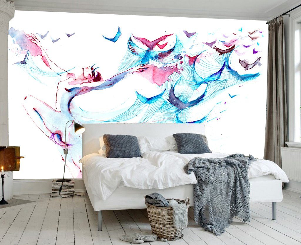3D Abstract Bird 518 Wall Murals Wallpaper AJ Wallpaper 2
