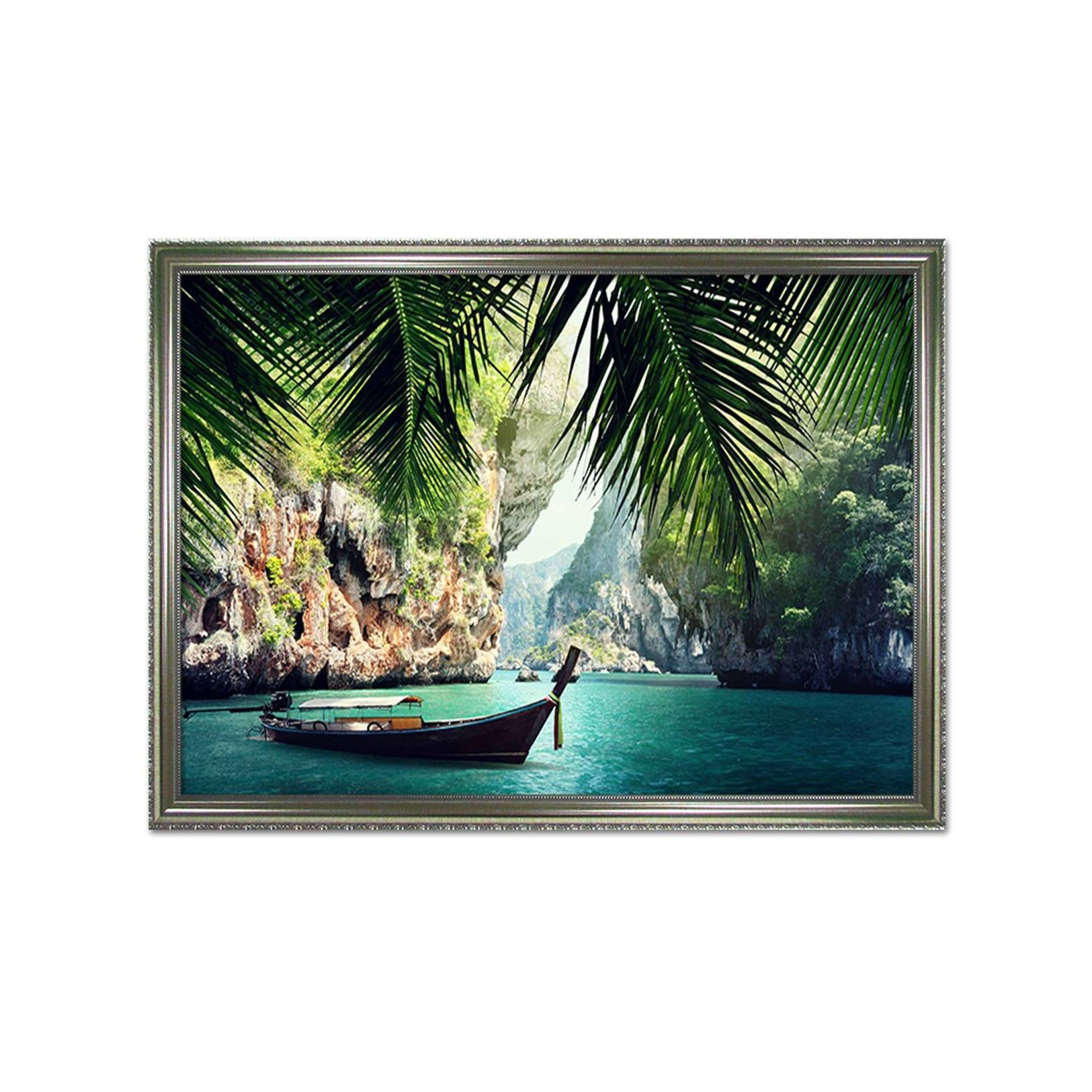 3D Boat Still 086 Fake Framed Print Painting Wallpaper AJ Creativity Home
