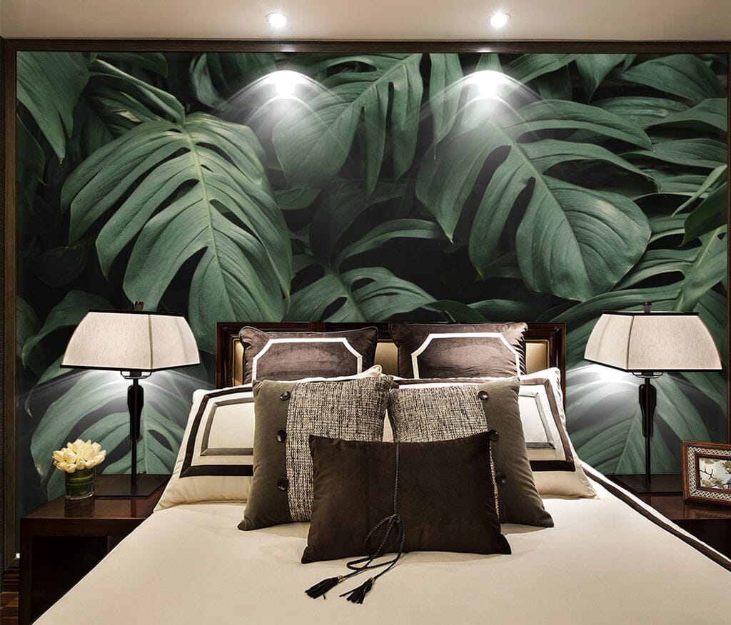 3D Jungle Leaves WC051 Wall Murals Wallpaper AJ Wallpaper 2