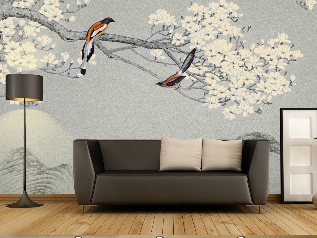 3D Birds And Flowers 571 Wall Murals Wallpaper AJ Wallpaper 2