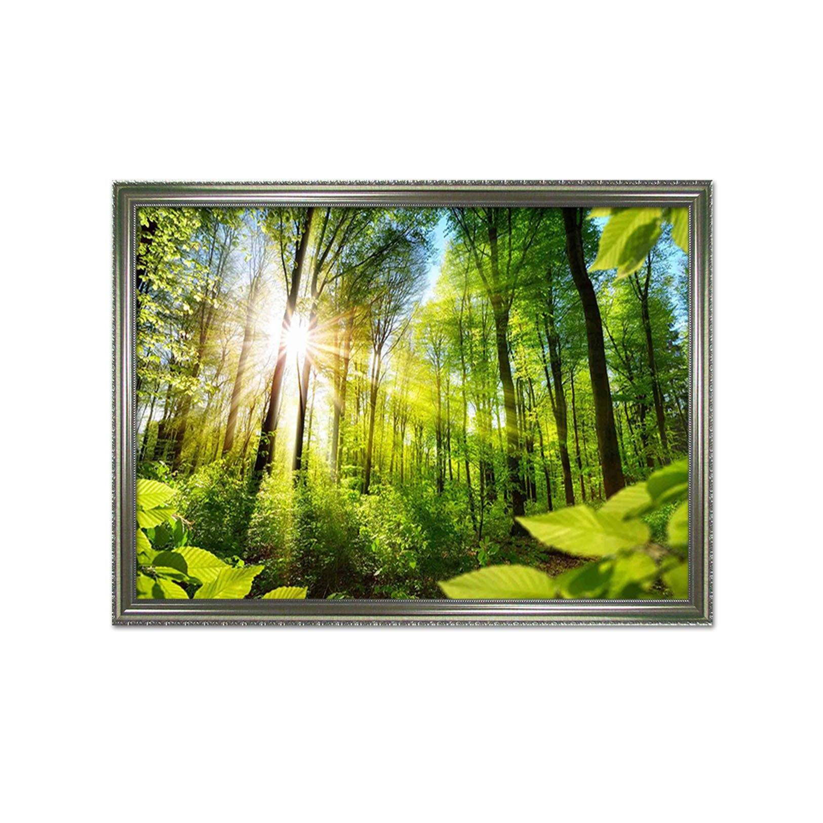 3D Sunny Forest 104 Fake Framed Print Painting Wallpaper AJ Creativity Home