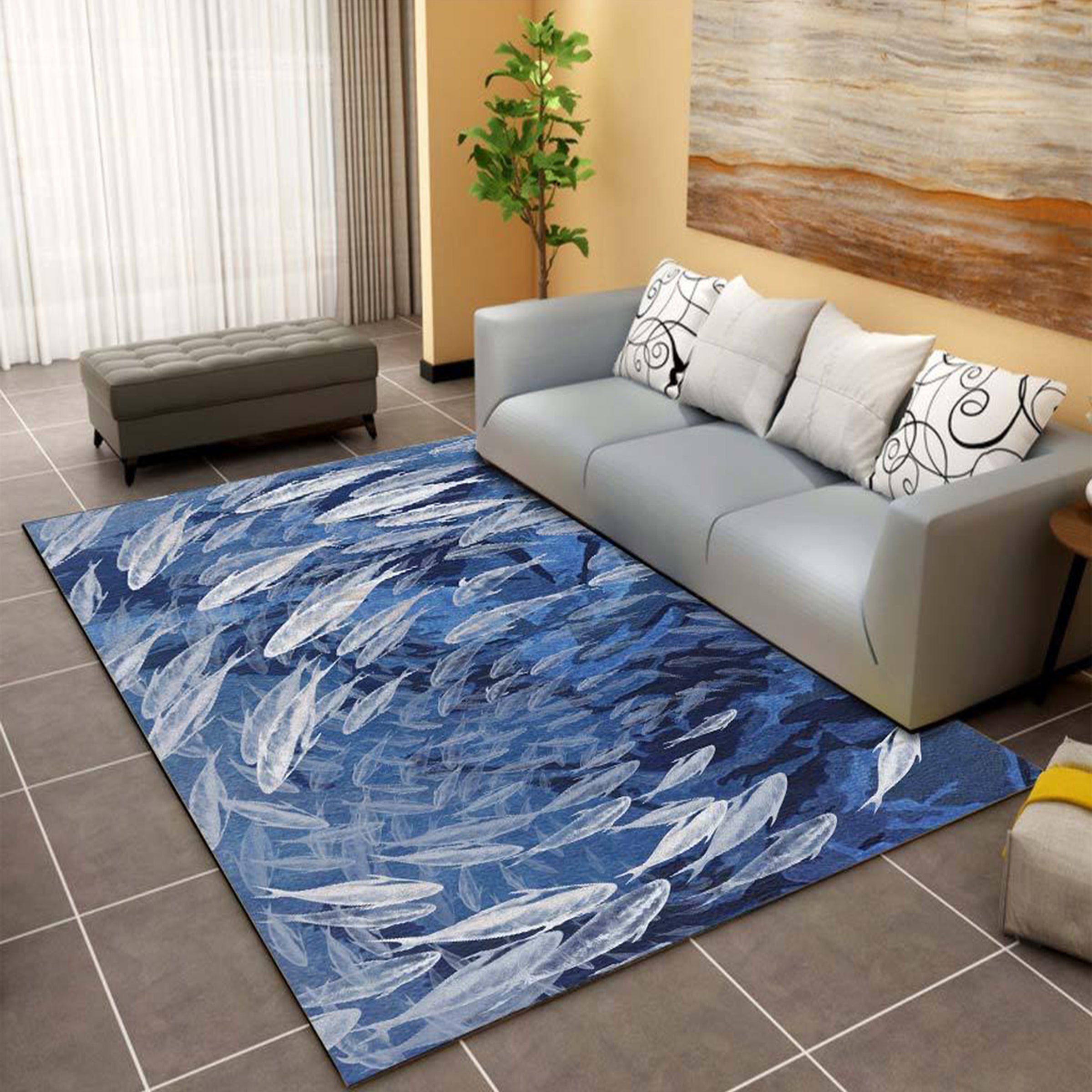 3D Fish WG178 Non Slip Rug Mat Mat AJ Creativity Home