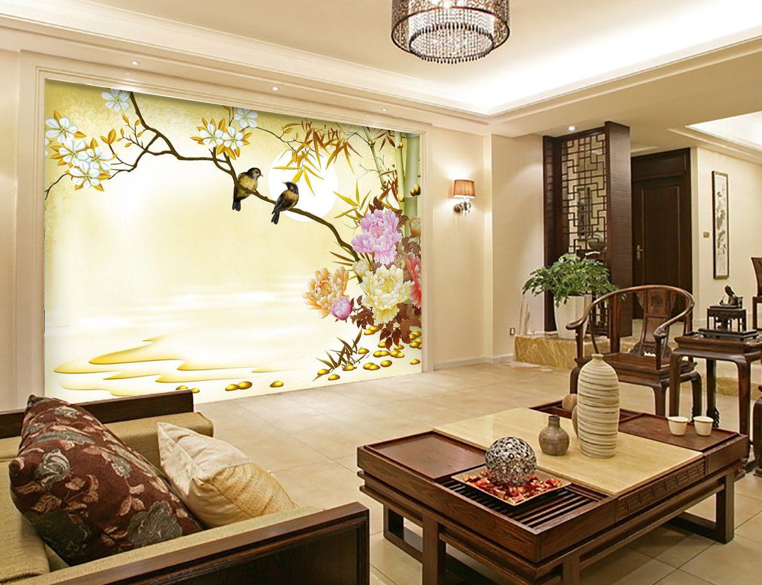 Riverside Flowers And Birds 32 Wallpaper AJ Wallpaper 1