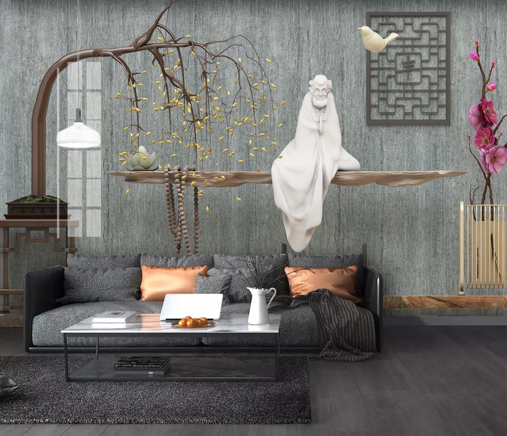 3D Buddha Statue 684 Wall Murals Wallpaper AJ Wallpaper 2