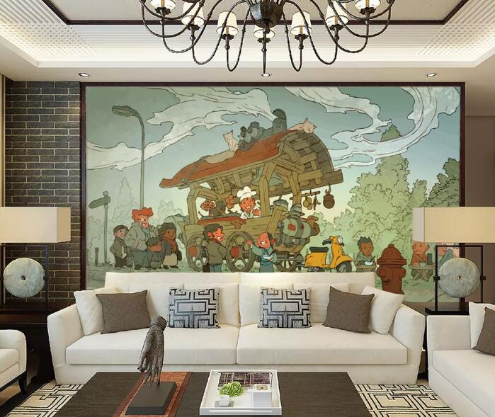 3D Town Woods 1295 Wall Murals Wallpaper AJ Wallpaper 2