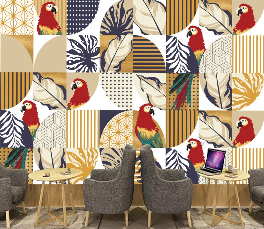 3D Leaf Bird 856 Wall Murals Wallpaper AJ Wallpaper 2