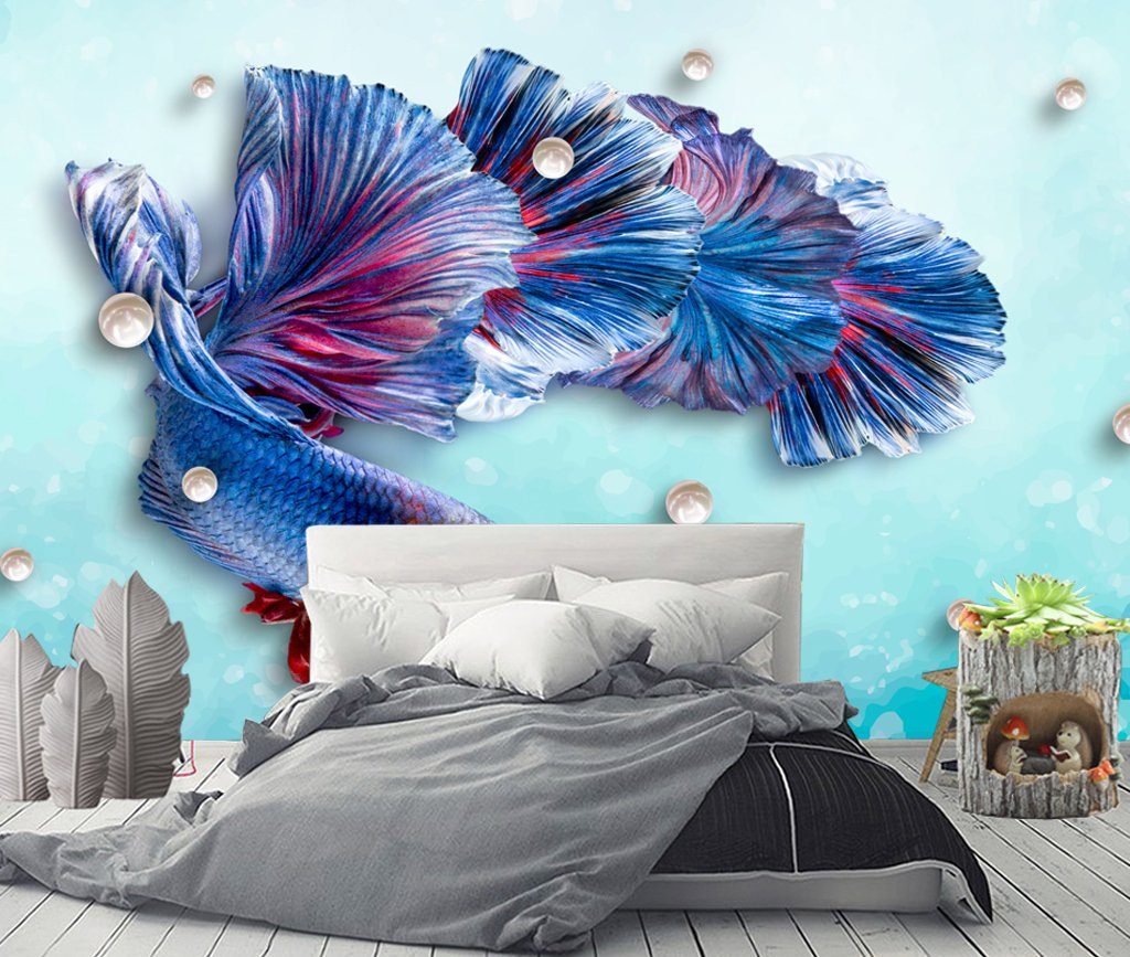 3D Goldfish 329 Wall Murals Wallpaper AJ Wallpaper 2