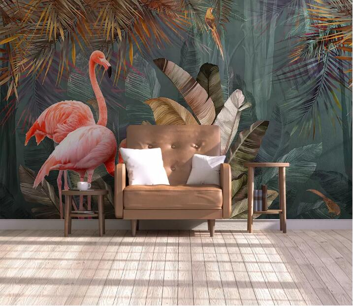 3D Pink Flamingo 1365 Wall Murals Wallpaper AJ Wallpaper 2