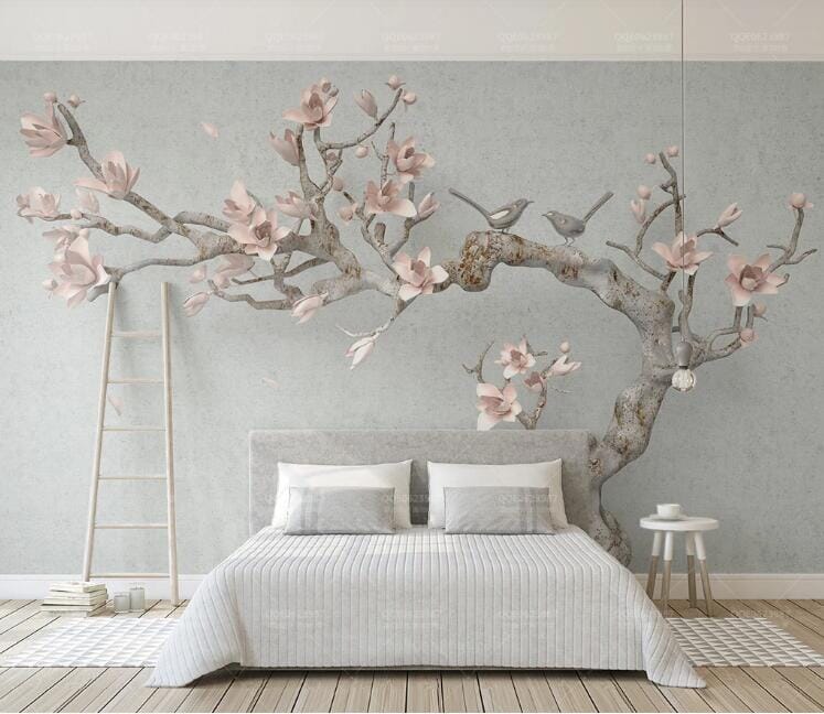 3D Pink Plum WC233 Wall Murals Wallpaper AJ Wallpaper 2