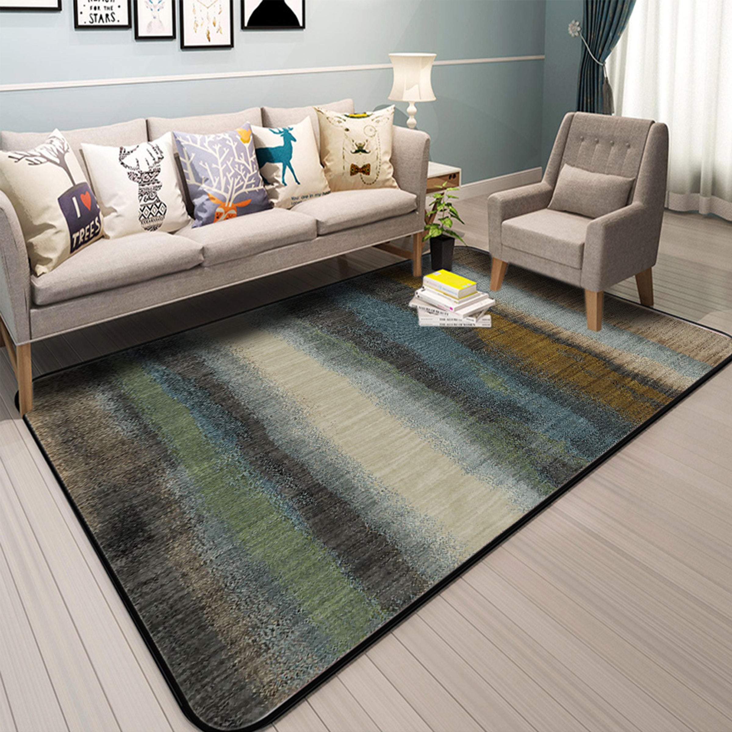 3D Color Striper WG014 Non Slip Rug Mat Mat AJ Creativity Home