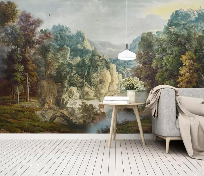 3D Forest 313 Wall Murals Wallpaper AJ Wallpaper 2