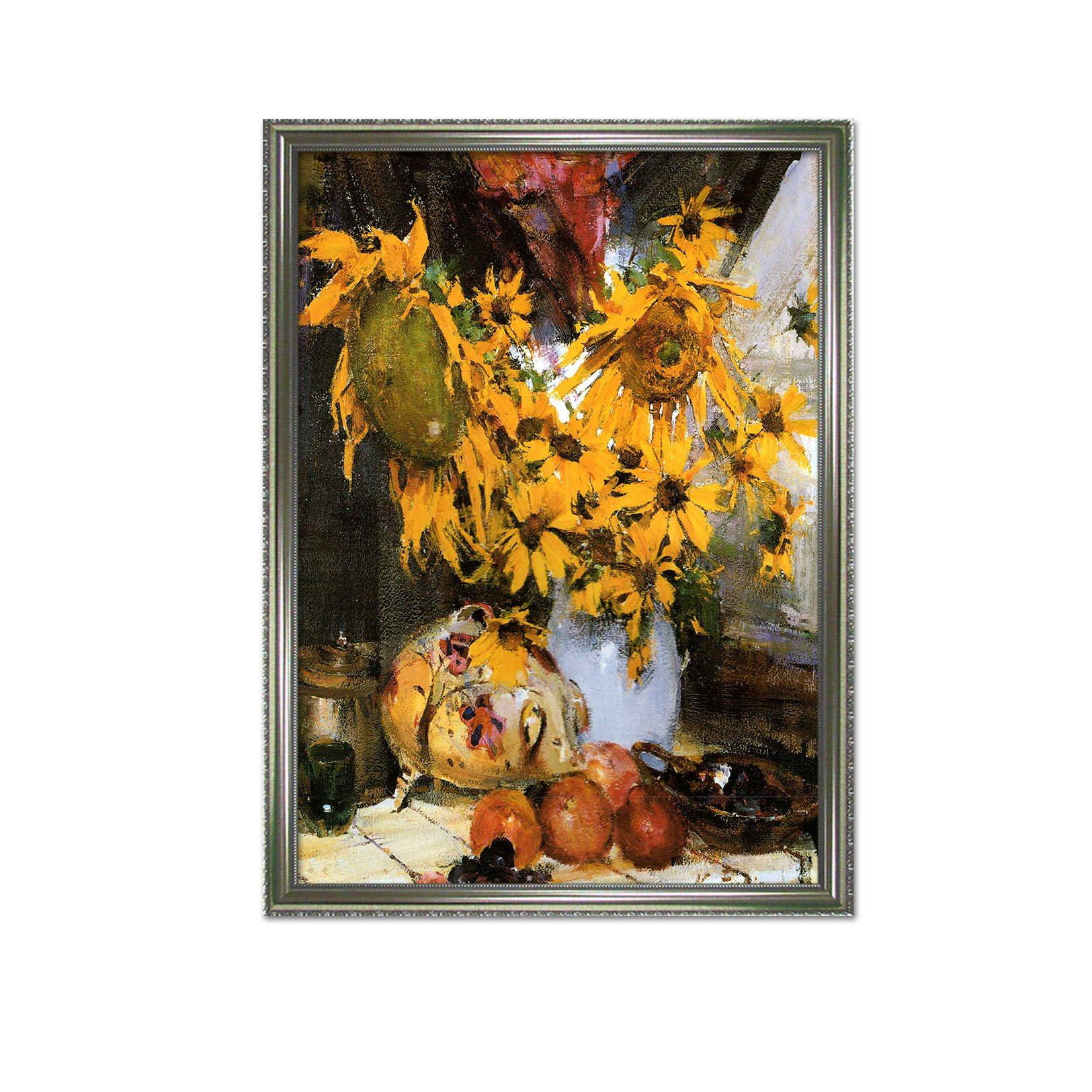 3D Painting Sunflower 139 Fake Framed Print Painting Wallpaper AJ Creativity Home
