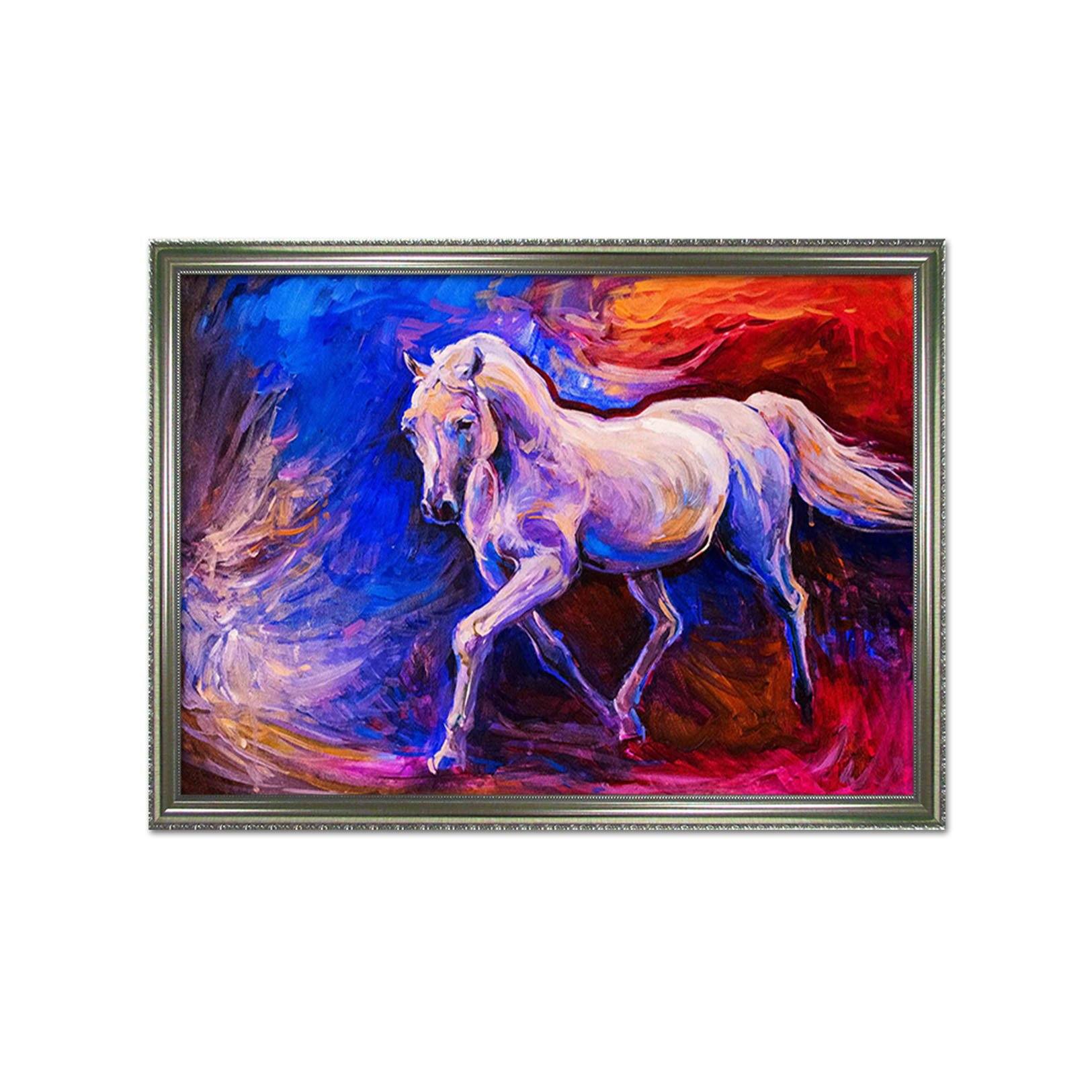 3D White Horse 193 Fake Framed Print Painting Wallpaper AJ Creativity Home