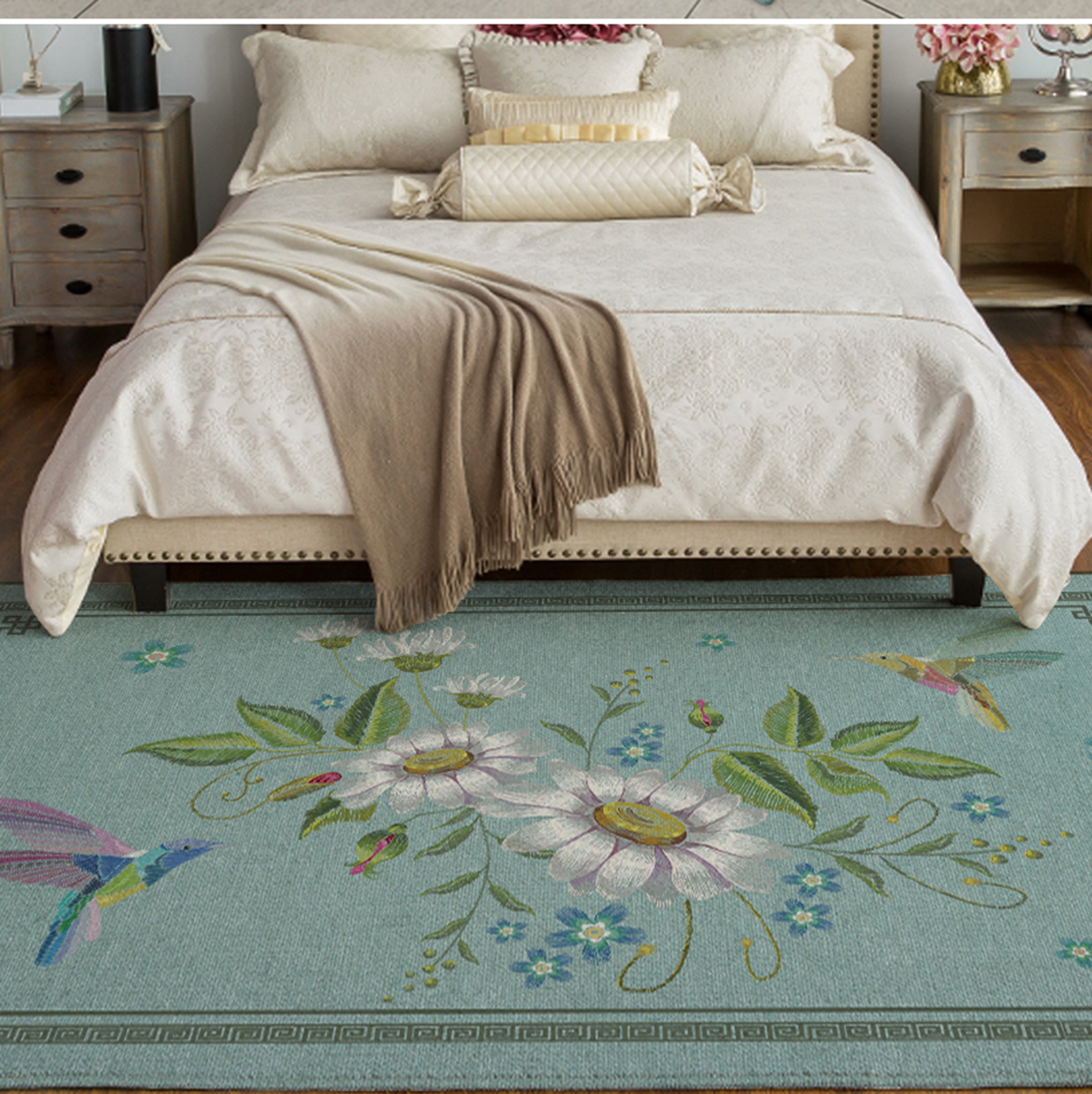 3D Flower Bird WG465 Non Slip Rug Mat Mat AJ Creativity Home