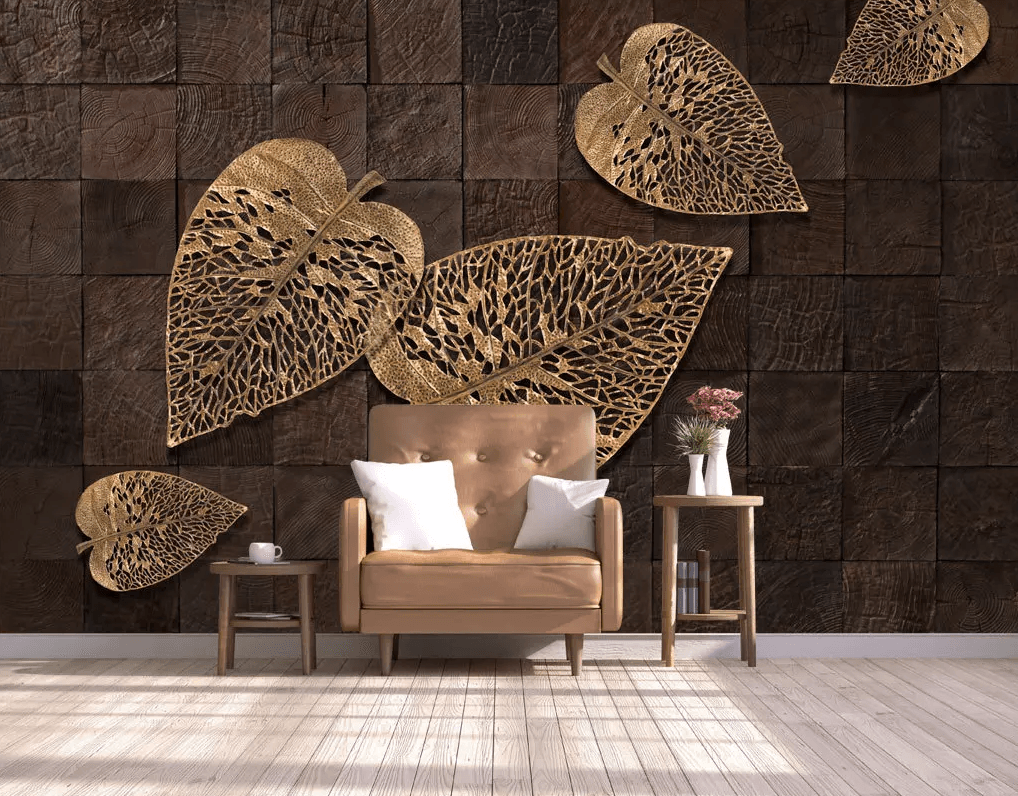 3D Dead Leaves Small Hole 373 Wallpaper AJ Wallpaper 2