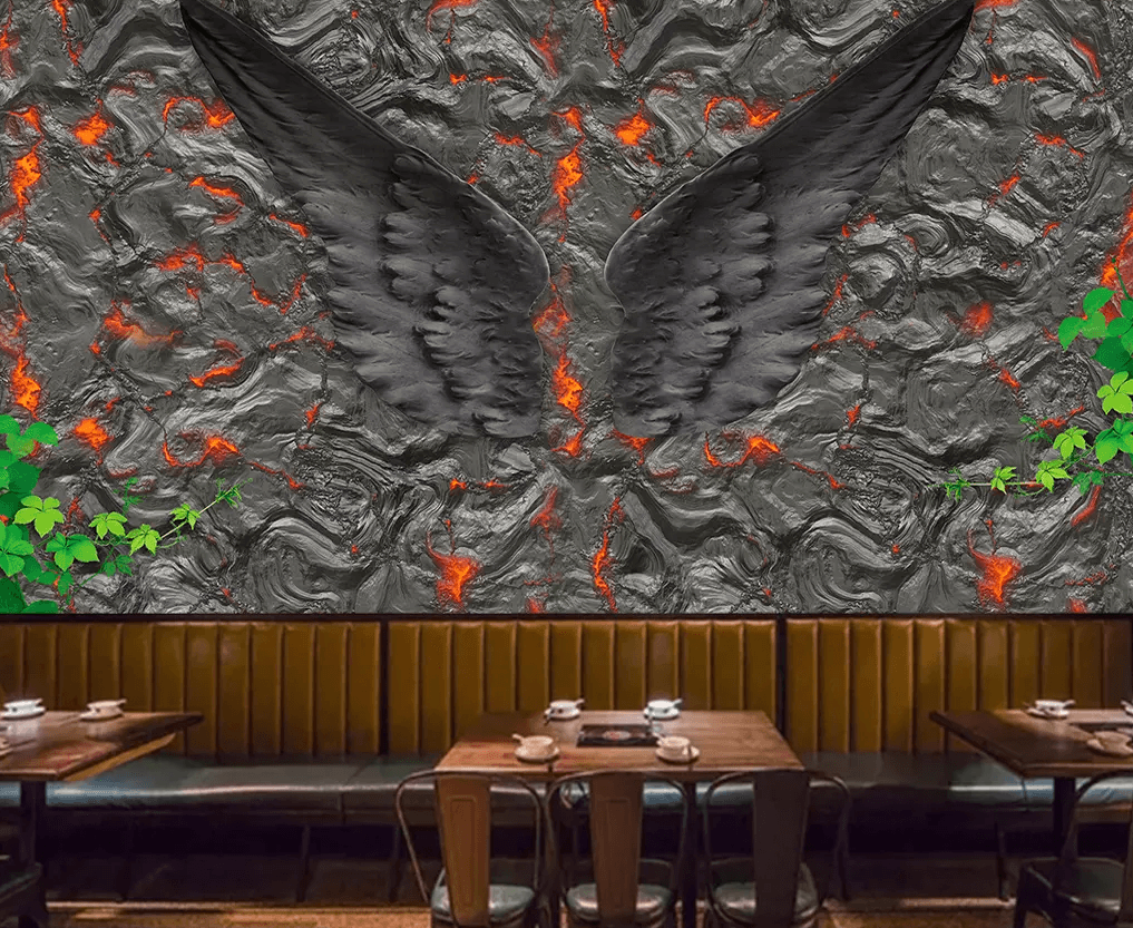 3D Fire Wall Wings 360 Wallpaper AJ Wallpaper 2