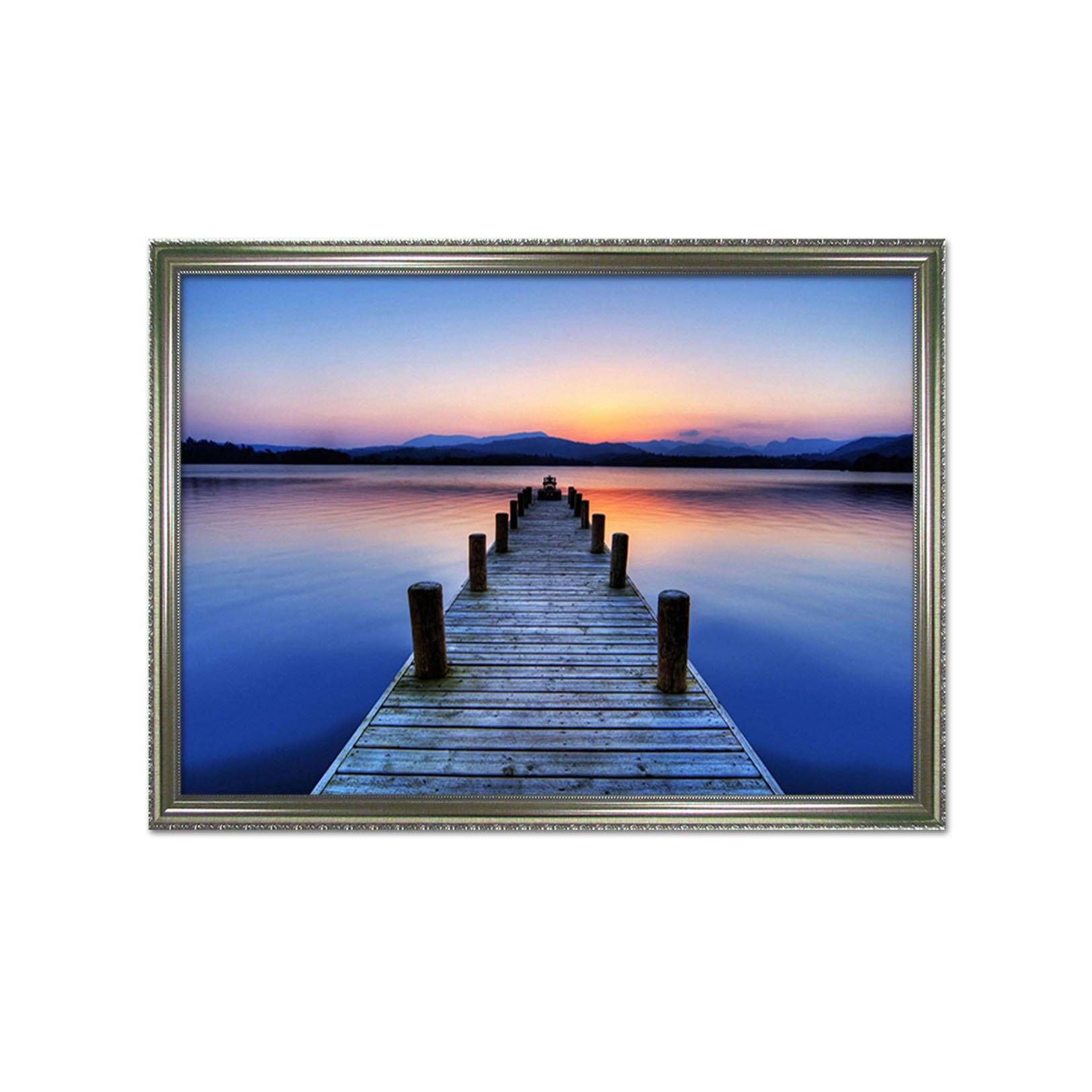 3D Tranquil Lakeside 136 Fake Framed Print Painting Wallpaper AJ Creativity Home