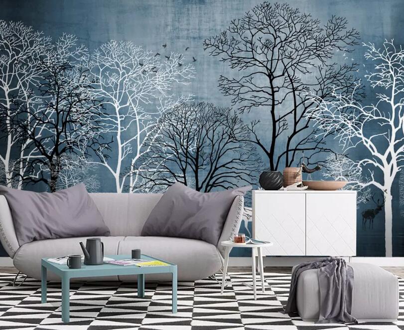 3D Night Woods 1235 Wall Murals Wallpaper AJ Wallpaper 2