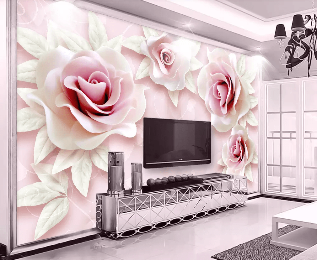 3D Rose Pink 127 Wallpaper AJ Wallpaper 2
