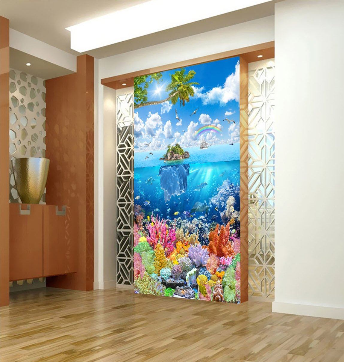 3D Coral Islands 373 Wallpaper AJ Wallpaper