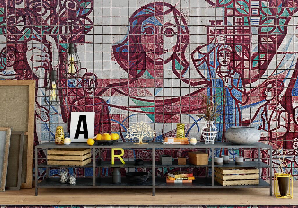 3D Sketch Girl WC023 Wall Murals Wallpaper AJ Wallpaper 2