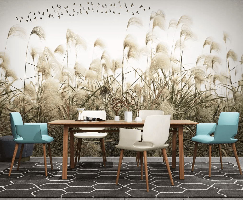 3D Grass Fluttering Wild Goose 446 Wallpaper AJ Wallpaper 2