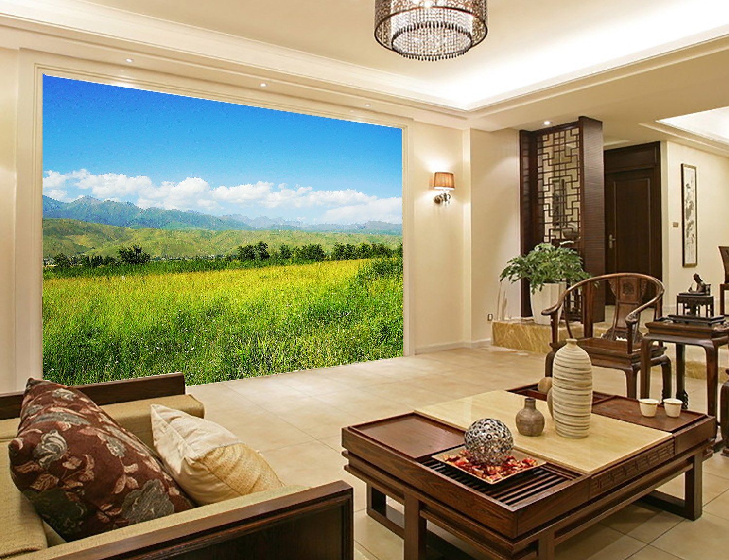 Green Landscape Wallpaper AJ Wallpaper