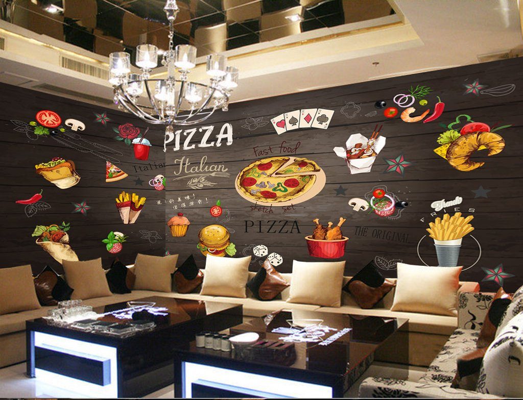 3D Pizza 395 Food Wall Murals Wallpaper AJ Wallpaper 2