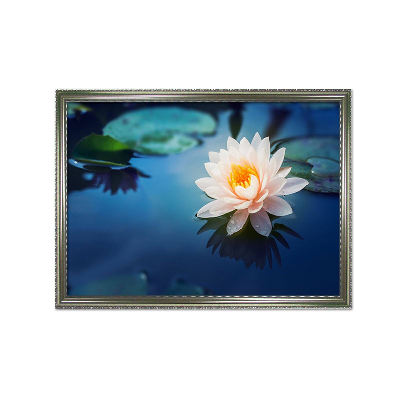 3D Lotus Pond 103 Fake Framed Print Painting Wallpaper AJ Creativity Home