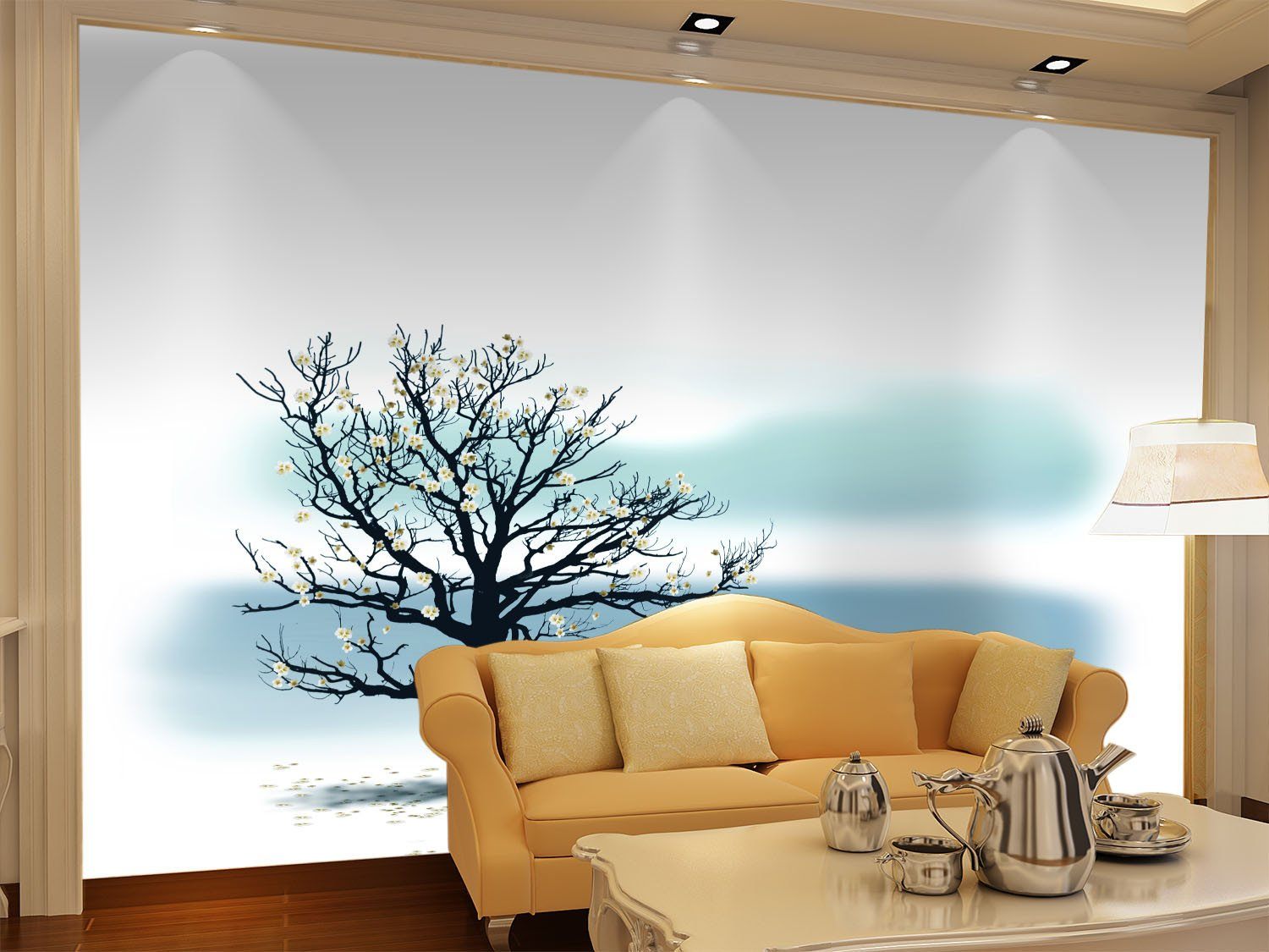 Elegant Flowers Tree Wallpaper AJ Wallpaper