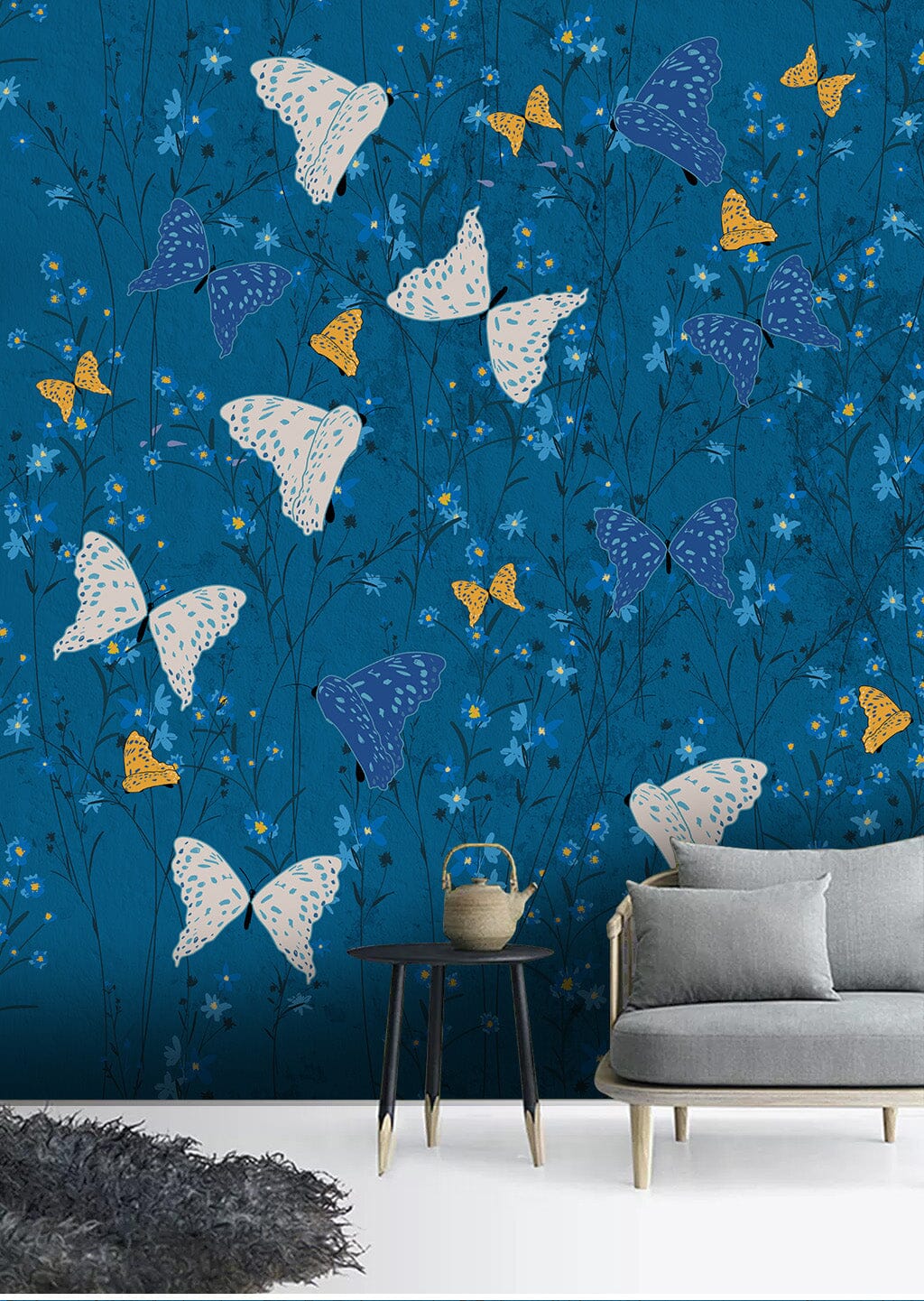 3D White Butterfly WC264 Wall Murals Wallpaper AJ Wallpaper 2