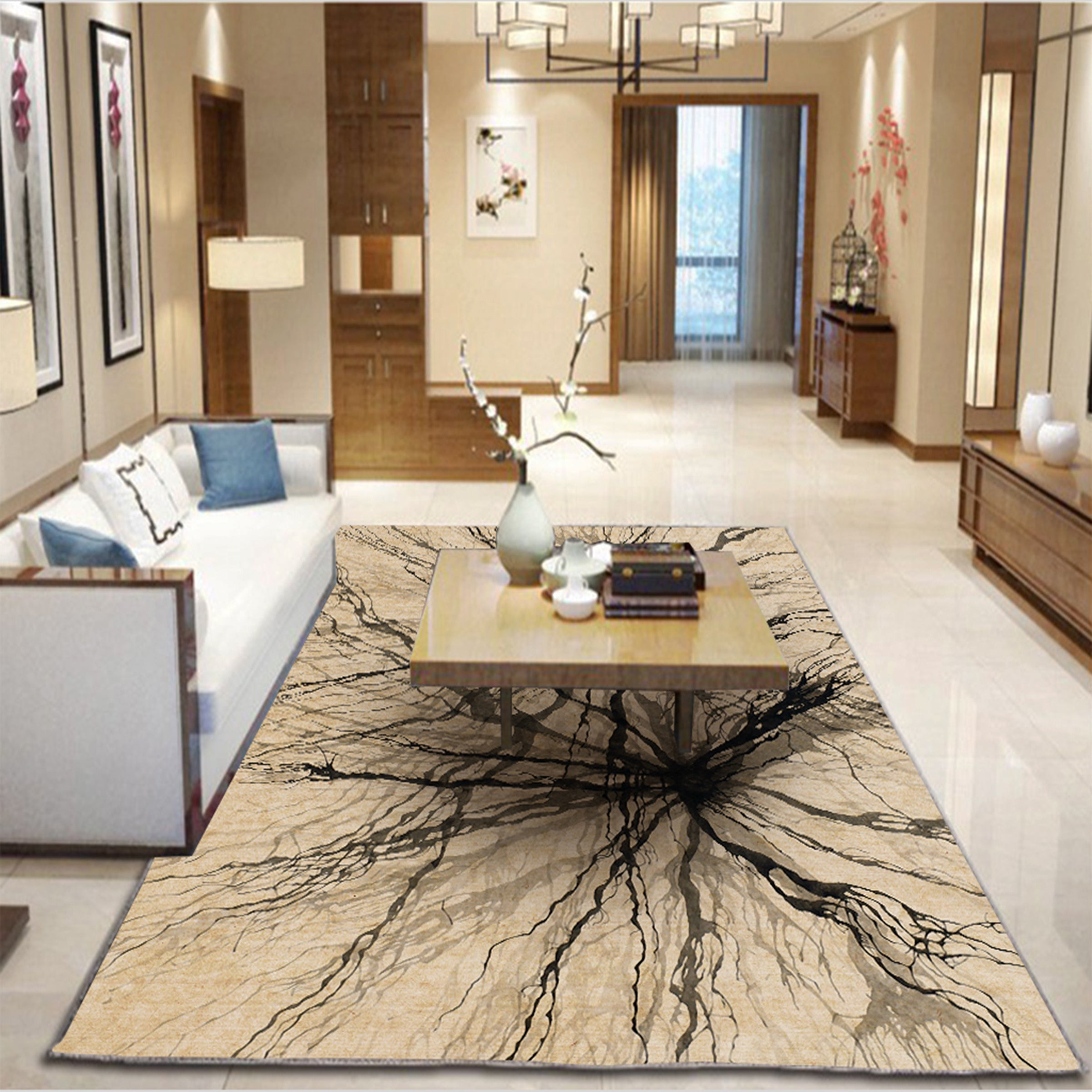 3D Dead Tree WG181 Non Slip Rug Mat Mat AJ Creativity Home