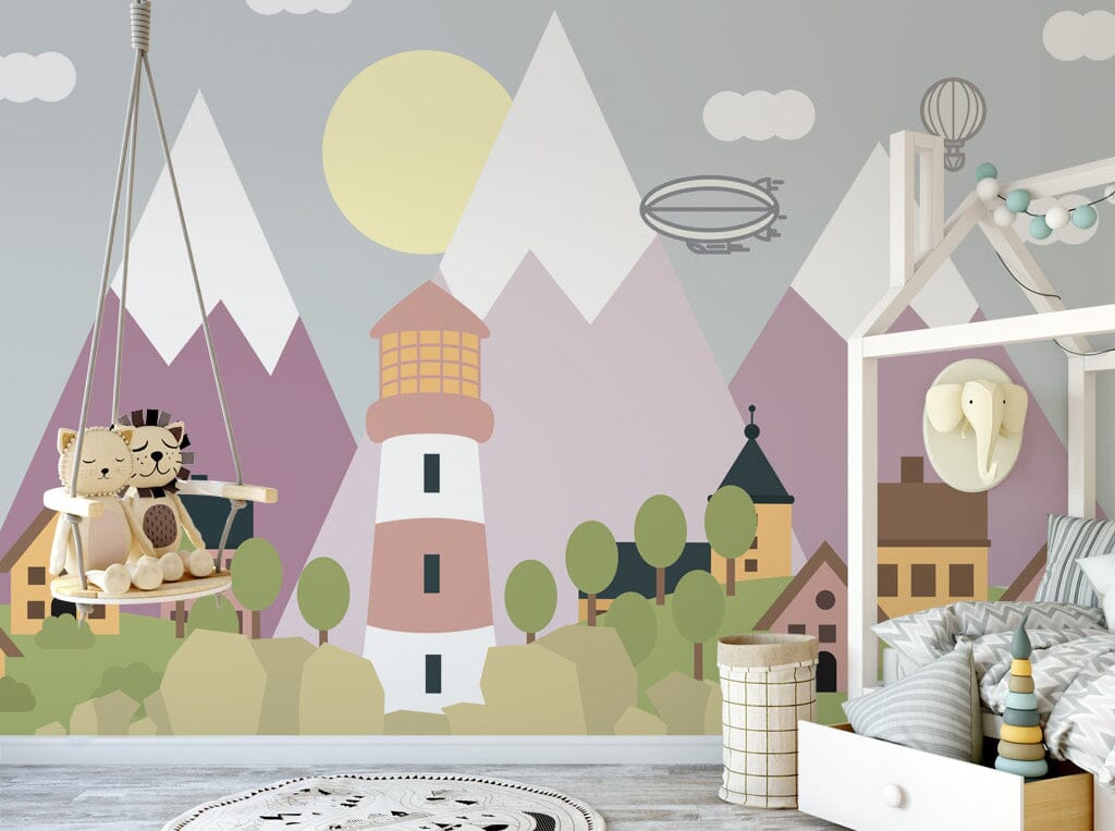 3D Color House WC013 Wall Murals Wallpaper AJ Wallpaper 2