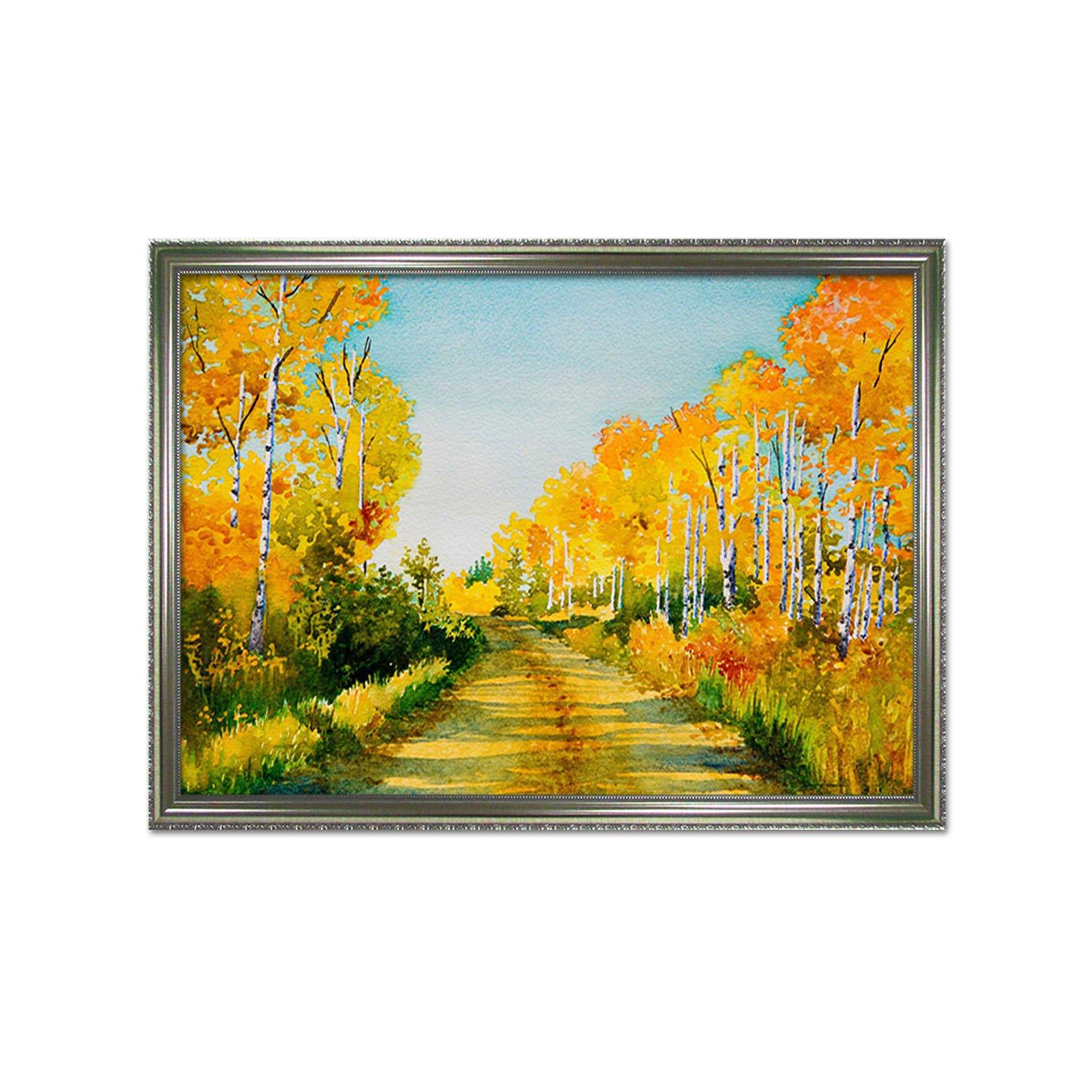 3D Country Road 167 Fake Framed Print Painting Wallpaper AJ Creativity Home