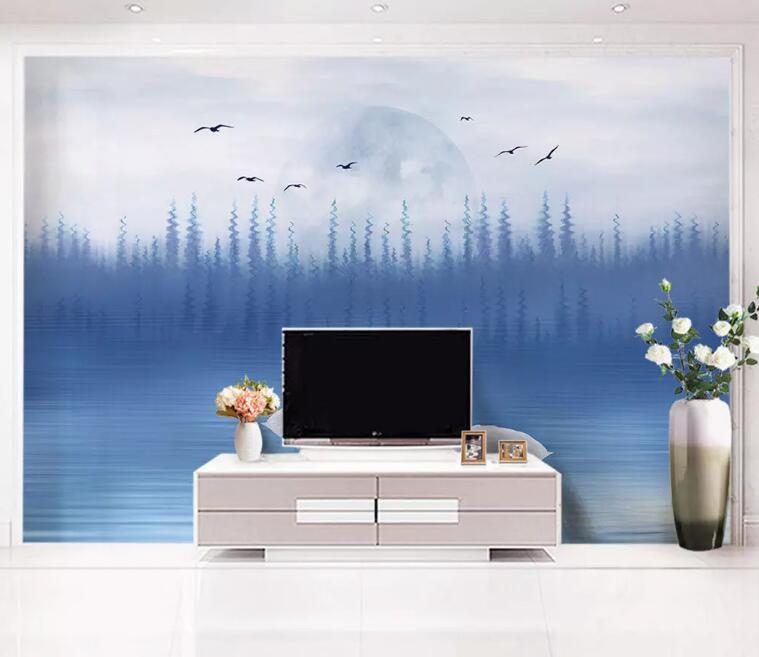 3D Swan Lake 019 Wall Murals Wallpaper AJ Wallpaper 2