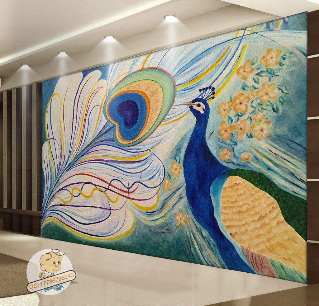 3D Peacock 211 Wall Murals Wallpaper AJ Wallpaper 2