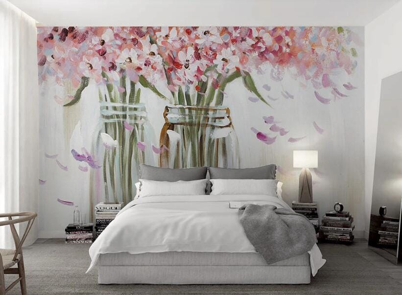 3D Painted Flower WC108 Wall Murals Wallpaper AJ Wallpaper 2