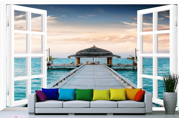 Sea Wooden Bridge 6 Wallpaper AJ Wallpaper