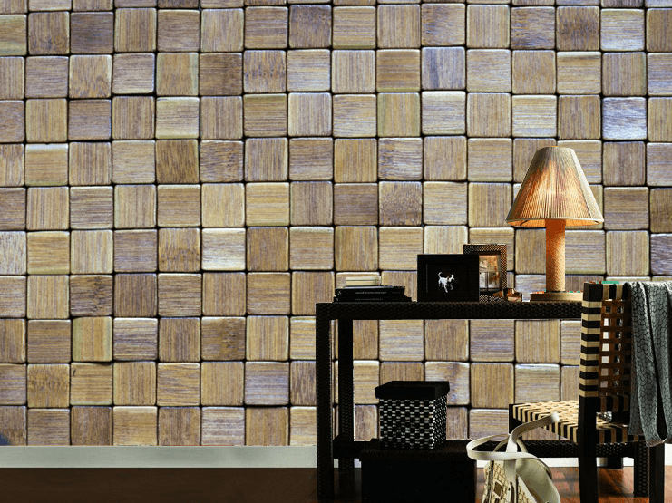 Wooden Squares Wallpaper AJ Wallpaper