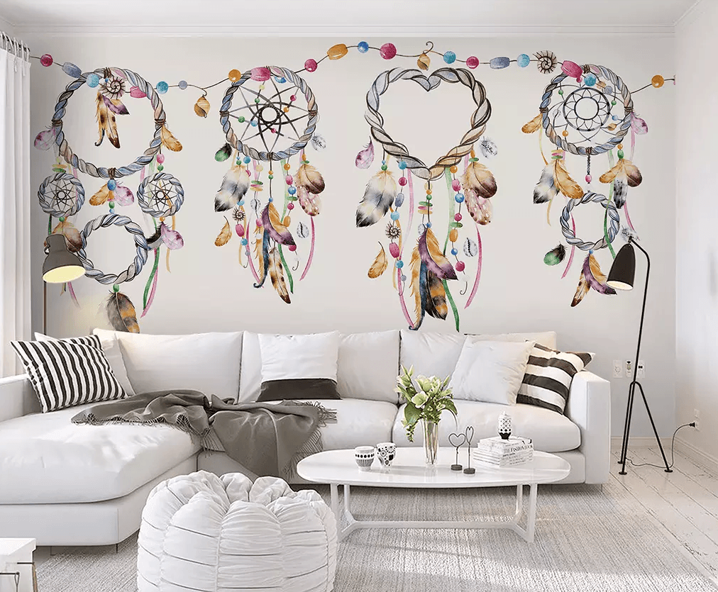 3D Feathered Wind Chime 308 Wallpaper AJ Wallpaper 2