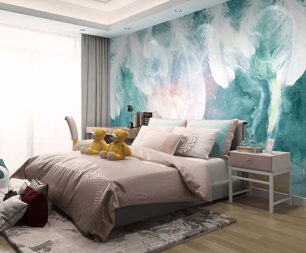 3D Transparent White Feather 442 Wallpaper AJ Wallpaper 2