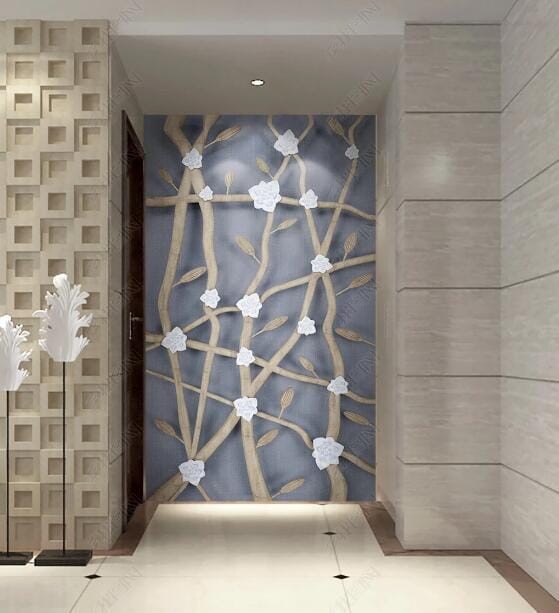 3D White Plum WC287 Wall Murals Wallpaper AJ Wallpaper 2