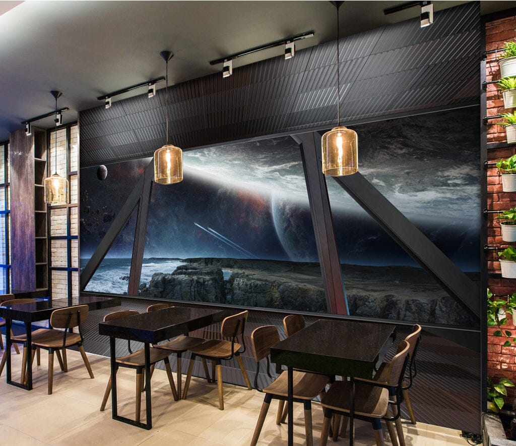 3D Black Sea WC086 Wall Murals Wallpaper AJ Wallpaper 2