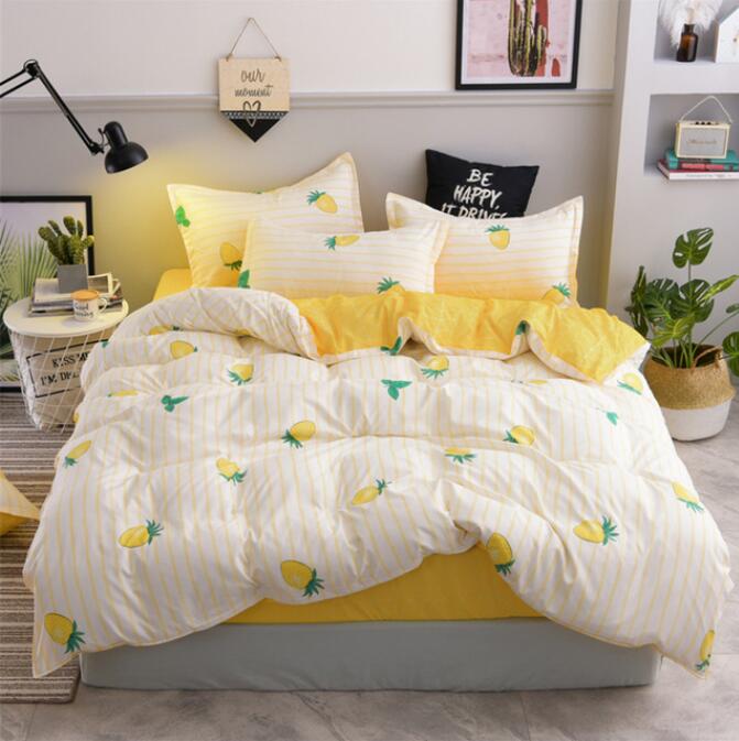 3D Yellow Strawberry 2180 Bed Pillowcases Quilt